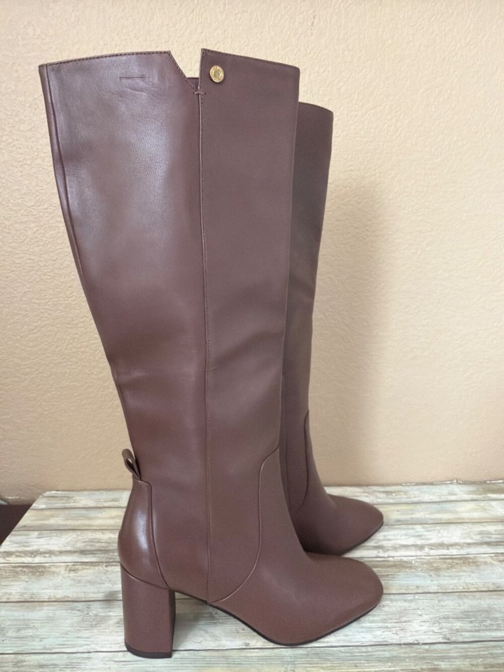 Cole Haan Chrystie Grand 360 Leather Knee High Boots Brown 7.5B NWOB - Picture 3 of 16
